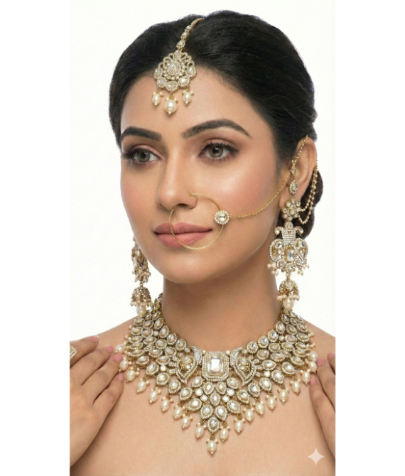 Handcrafted Kundan & Pearl Heritage Bridal Set