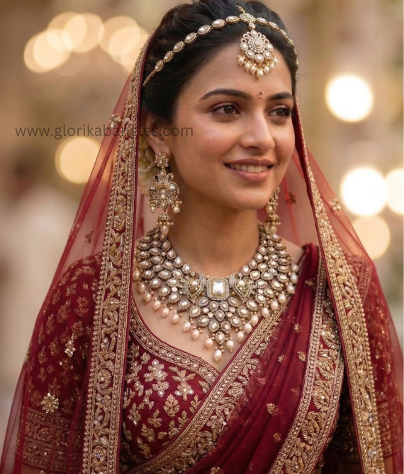 Handcrafted Kundan & Pearl Heritage Bridal Set