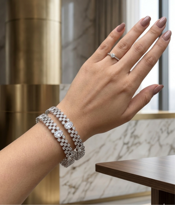 Two Crystal Radiance Kada Set