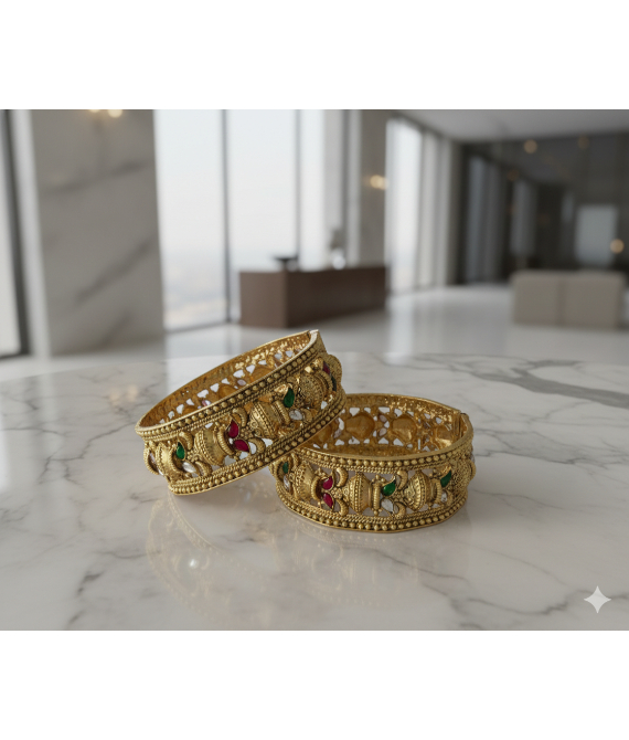 Navratna-Inspired Ethnic Openable Kadas 2.6