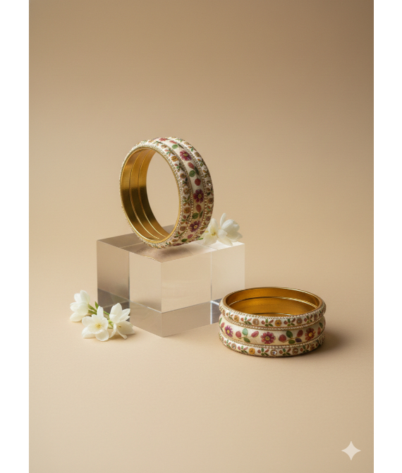 The Gulbagh Meenakari Kada Set